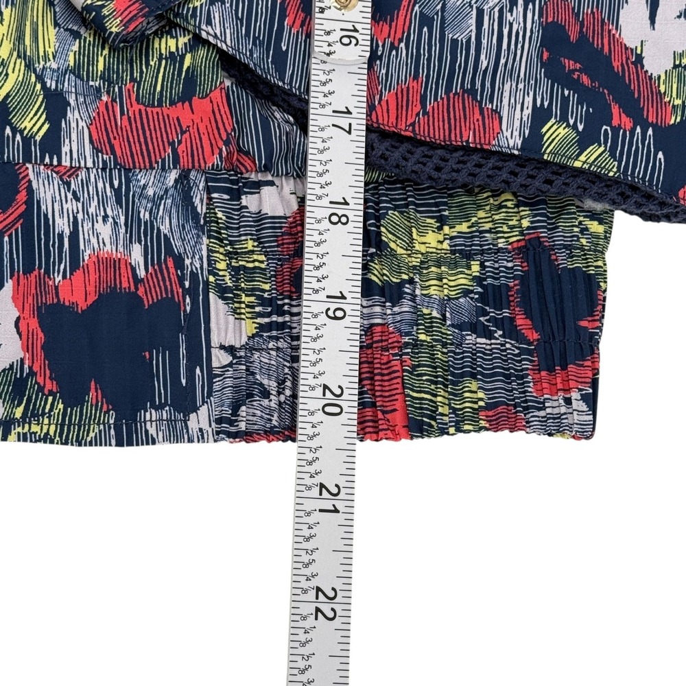 Free People Movement Vest XS Full Zip Pocket Floral Print Hidden Hood NEW - Picture 12 of 15